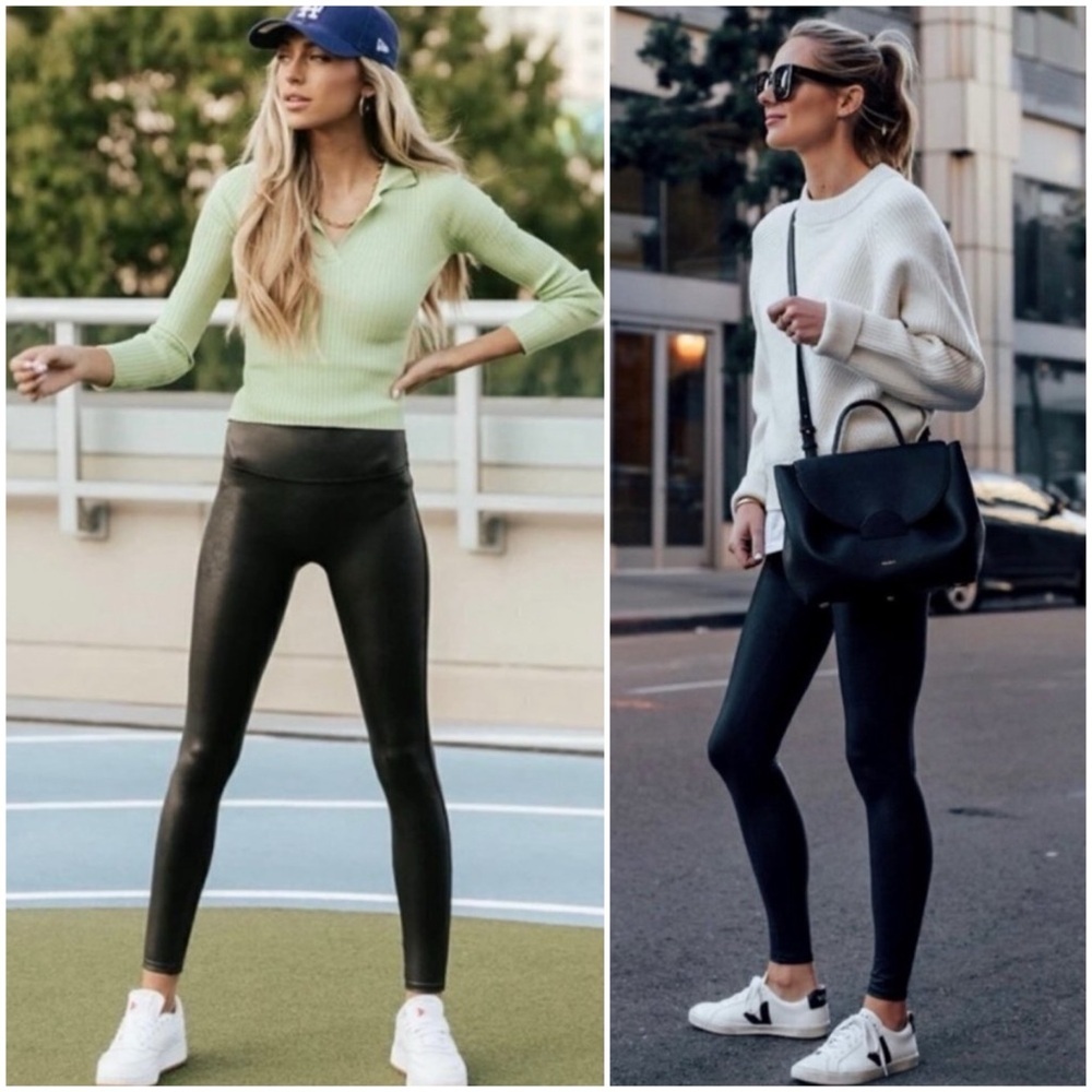 Spanx Vegan Faux Leather Leggings in Black S